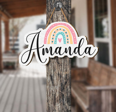 Our Custom Name Wooden Sign, featuring Rainbow Style Plywood, is a perfect way to personalize any home or office. Made with easy-to-clean materials, this long-lasting sign stands up to everyday wear and tear, making it a practical and stylish addition to any space.