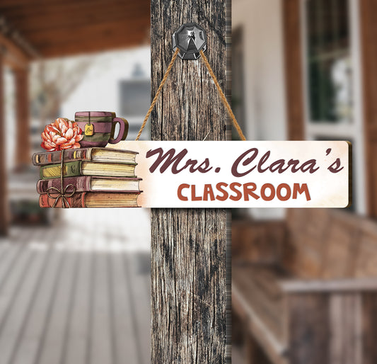 Custom Name Wooden Sign, Personalized Classroom Plywood Sign WS45