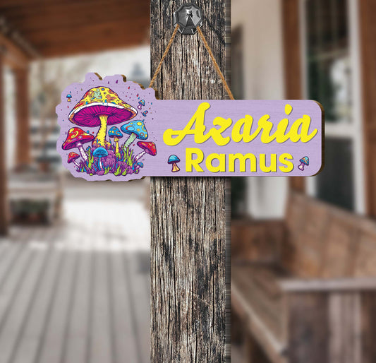 This handcrafted Custom Wooden Sign is perfect for decorating any room. The Personalized Name Room Plywood Sign is cut from high-quality birch plywood – perfect for a statement piece. Show your love for mushrooms with this unique and personal addition to your home.