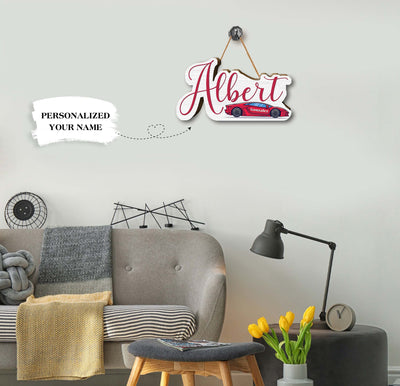 This Personalized Name Sign is perfect for Baby Boy Rooms. It is made from durable laminated Plywood, with a personalized name of your choice. It's the perfect way to make your child's room extra special.