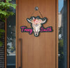 Our Custom Wooden Sign is personalized with the Cow Head Templat. Crafted from durable plywood, this sophisticated sign is made to look great and last a lifetime. Enhance your space with one-of-a-kind, personalized style.