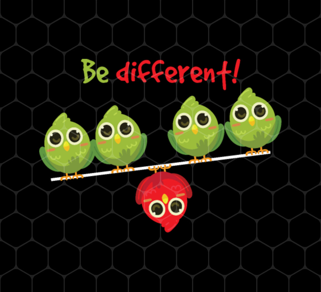 Cute Bird Gift, Funny Bird, Be Different, Different Bird, Be Yourself, Png Printable, Digital File