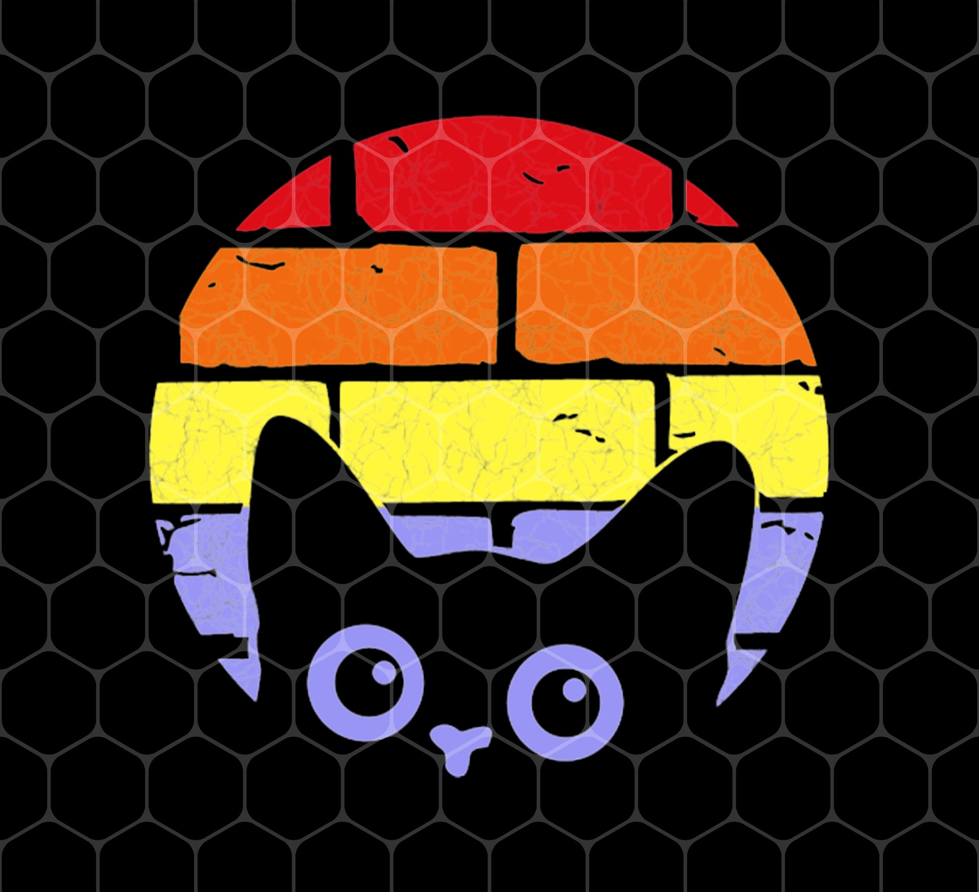 Cute Cat Lover Gift, Cat Cool, Kitten On The Colorful Wall, Png Printable, Digital File