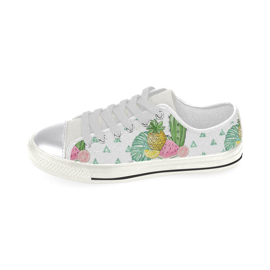 Summer Tropical Shoes, Fruits Women's Classic Canvas Shoes