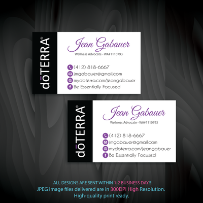 Personalized Doterra Business Card, Essential Oils Business Cards DT98