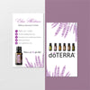Floral Purple Personalized Doterra Business Card, Essential Oils Business Cards DT110