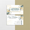 Tropical Gold Personalized Doterra Business Card, Essential Oils Business Cards DT116