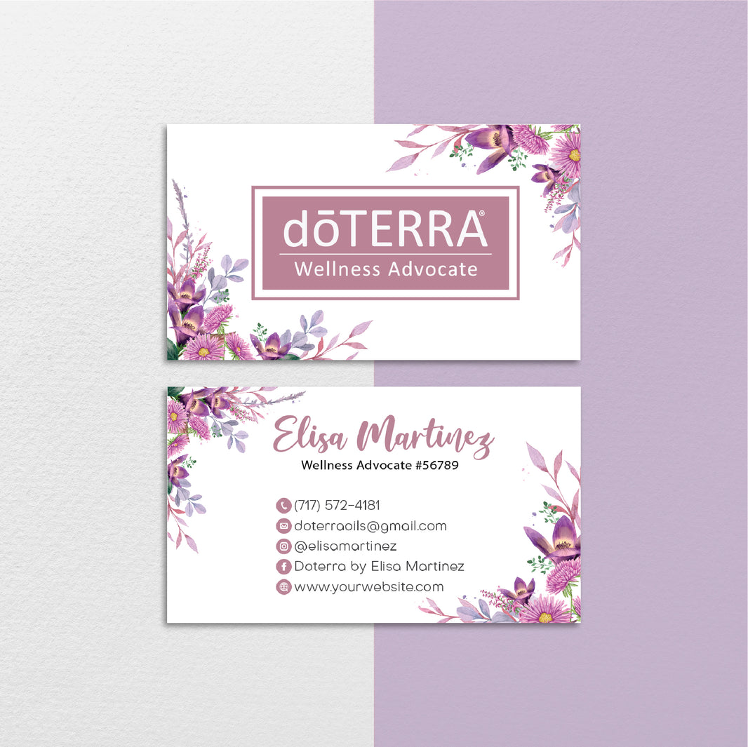 Doterra Cards - Personalized Doterra Business Cards Printable