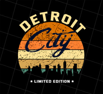 Detroit City Vintage Png, Retro Detroit State Png, Limited Edition Png, Png Printable, Digital File