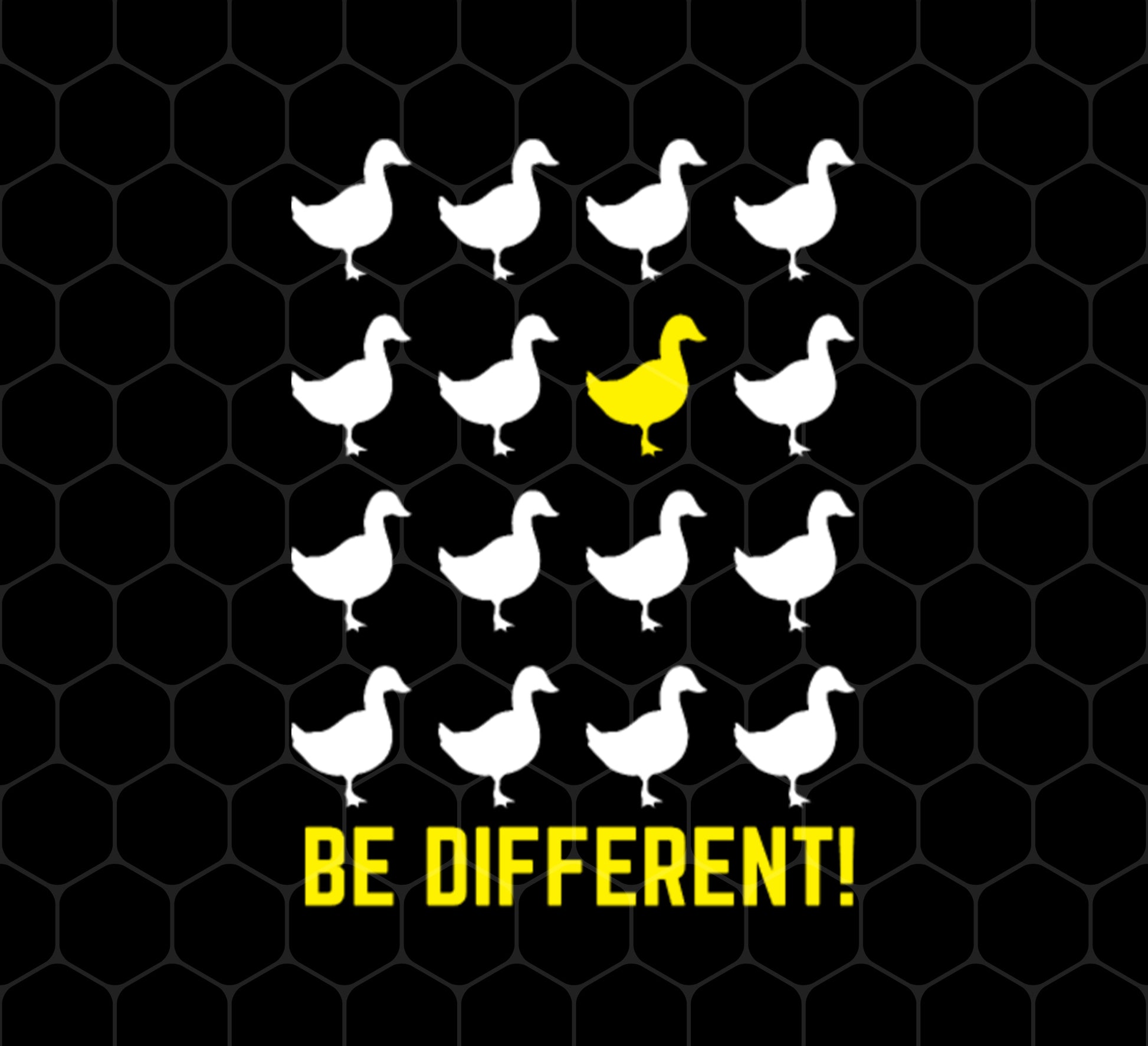 Different Duck, Be Different, Love To Different, Best Of Different Lover, Png Printable, Digital File