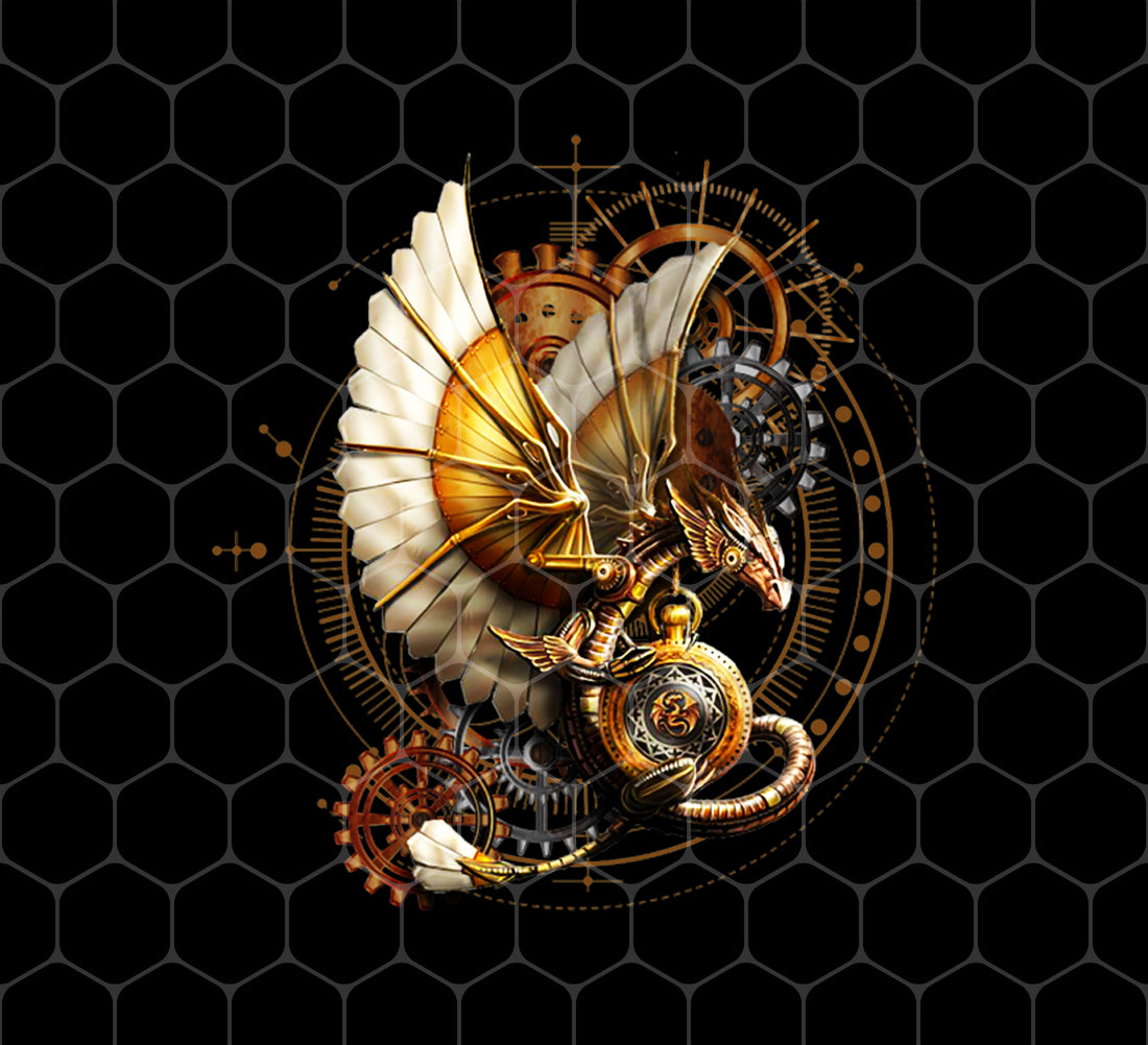 Dragon On Watch Steampunk, Watch Steampunk, In Watch, Png Printable, Digital File