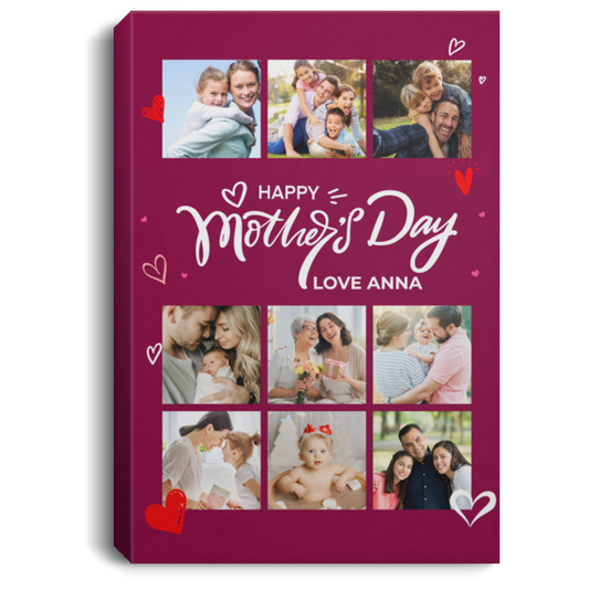 Personalized Family Photo With Wishes For Mom, Happy Momen's Day CB98 Canvas