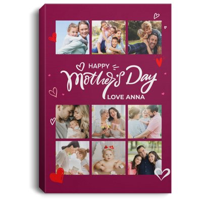 Personalized Family Photo With Wishes For Mom, Happy Momen's Day CB98 Canvas