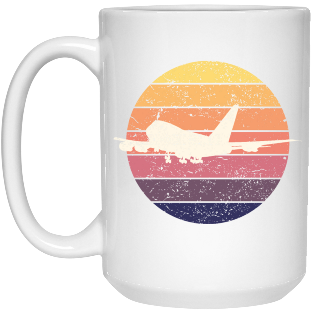 Airplane Aviator Gift Retro Pilot Aviation Air Traffic Controller And Plain Lover White Mug