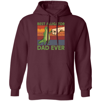 Ever Fathers Day Best Alligator Dad Fist Bump Vintage Pullover Hoodie