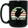 Design Best Save The Koala Vintage Retro Animal Lovers Gift Black Mug