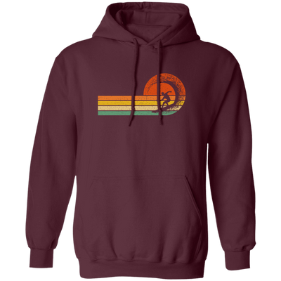 Retro Surfing Surf Beach Surfer Gift Vintage Wave Pullover Hoodie