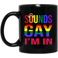 Show your pride with this 'Sounds Gay I'm In' mug. Crafted with a bright rainbow design, this mug is the perfect gift for any LGBT+ friend or family member. Featuring entertaining features like 'Sounds Gay', your loved one will appreciate this stylish, fun and meaningful gift.