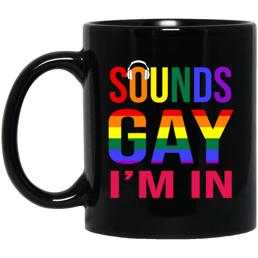 Show your pride with this 'Sounds Gay I'm In' mug. Crafted with a bright rainbow design, this mug is the perfect gift for any LGBT+ friend or family member. Featuring entertaining features like 'Sounds Gay', your loved one will appreciate this stylish, fun and meaningful gift.