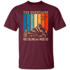 The Mountain Are Calling, And I Must Go, Retro Mountain Lover, Hiking Unisex T-Shirt