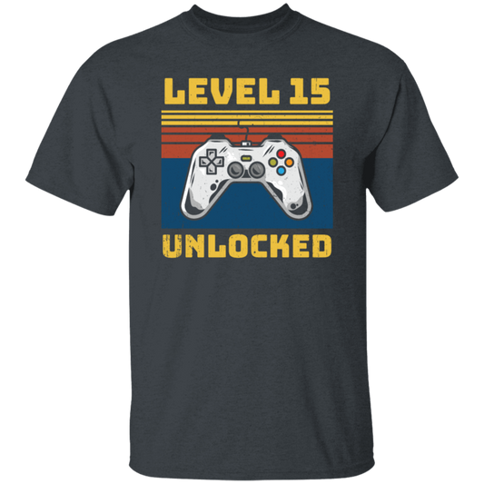 Retro 15th Birthday, Gaming Lover, Gift For Gamer 15 Years Gift Unisex T-Shirt