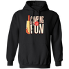 A Bloody Knife Saying Camping Is Fun Funny And Sacrastic Camper Outdoor Pullover Hoodie