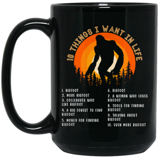 Bigfoot Cryptid Bigfoot Lover Mythical Science Black Mug