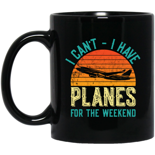 Airline Pilot Aviation Themed Pun Corporate Pilot Black Mug