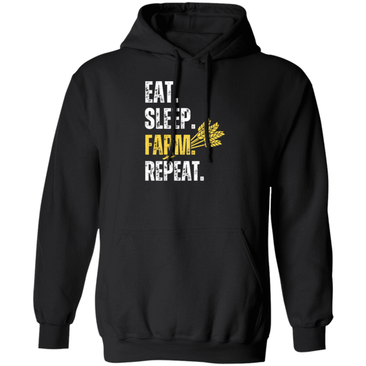 Eat Sleep Farm Repeat, Love Farm, Best Farming Lover, Farmer Gift, Rice Lover Pullover Hoodie