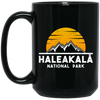 National Parks, Haleakala Mountain, Love Mountain, Gift For Park Fan Black Mug