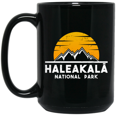 National Parks, Haleakala Mountain, Love Mountain, Gift For Park Fan Black Mug