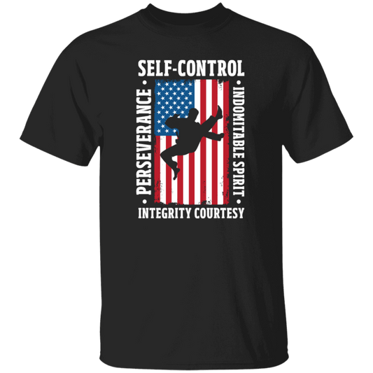 American Taekwondo, Self-Control, Perseverance, Integrity Courtesy, Indomitable Spirit Unisex T-Shirt