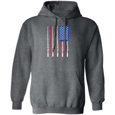 American Rod, Fishing American, Fisherman Lover, Fisherman Gift, Fish Rod Pullover Hoodie