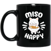 Food Pun Miso Happy, Japan Food Cute, Love Miso Black Mug