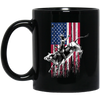 American Flag, Rodeo Bull Rider American Flag Patriotic Cowboys, Best Cowboy Black Mug