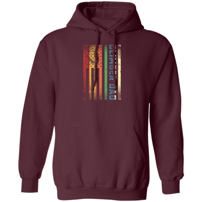 Retro Dad Rock Climbing - Mountain Climbing Tools Pullover Hoodie