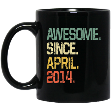 Awesome Since April 2014 Premium Black Mug