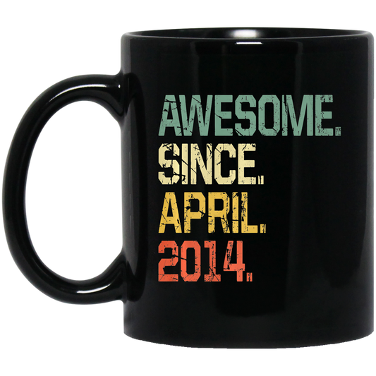 Awesome Since April 2014 Premium Black Mug