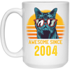 Funny Cats Awesome Since 2004 Birthday Gift White Mug