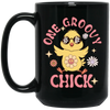 Easter Gift, Chick Love Gift, Chicken Lover, One Groovy Chick Gift, Retro Style Black Mug