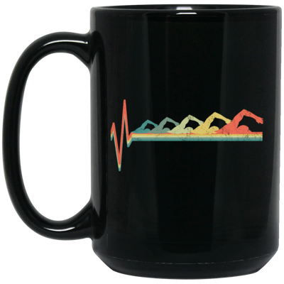 Design For Beach Lover Evolution Swimmer Summer Time Black Mug