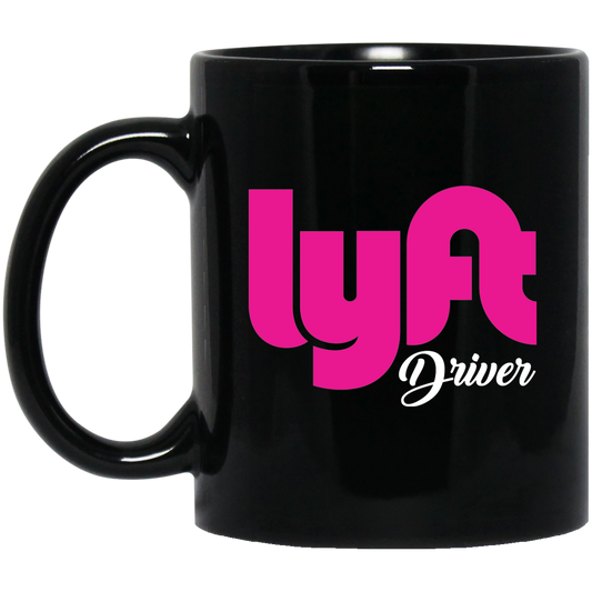 Lyft Gift, Lyft Driver, Lyft Design, Gift For Lyft Driver LYP03 Black Mug