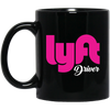 Lyft Gift, Lyft Driver, Lyft Design, Gift For Lyft Driver LYP03 Black Mug