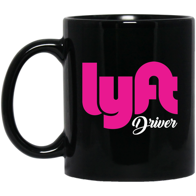 Lyft Gift, Lyft Driver, Lyft Design, Gift For Lyft Driver LYP03 Black Mug