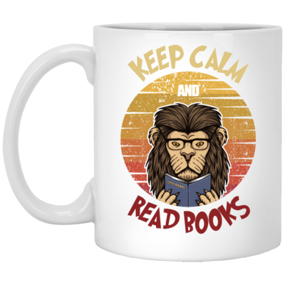 Books Reading Retro Glasses Lion Bookworm Vintage