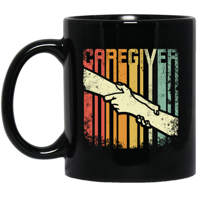 Caregiver Gift, Love You, Love To Take Care Of Everyone, Retro Caregiver Black Mug