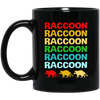 Retro Raccoon Colorful Squad Team Trash Panda Racoon