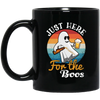 Just Here For The Boos, Halloween Ghost Black Mug