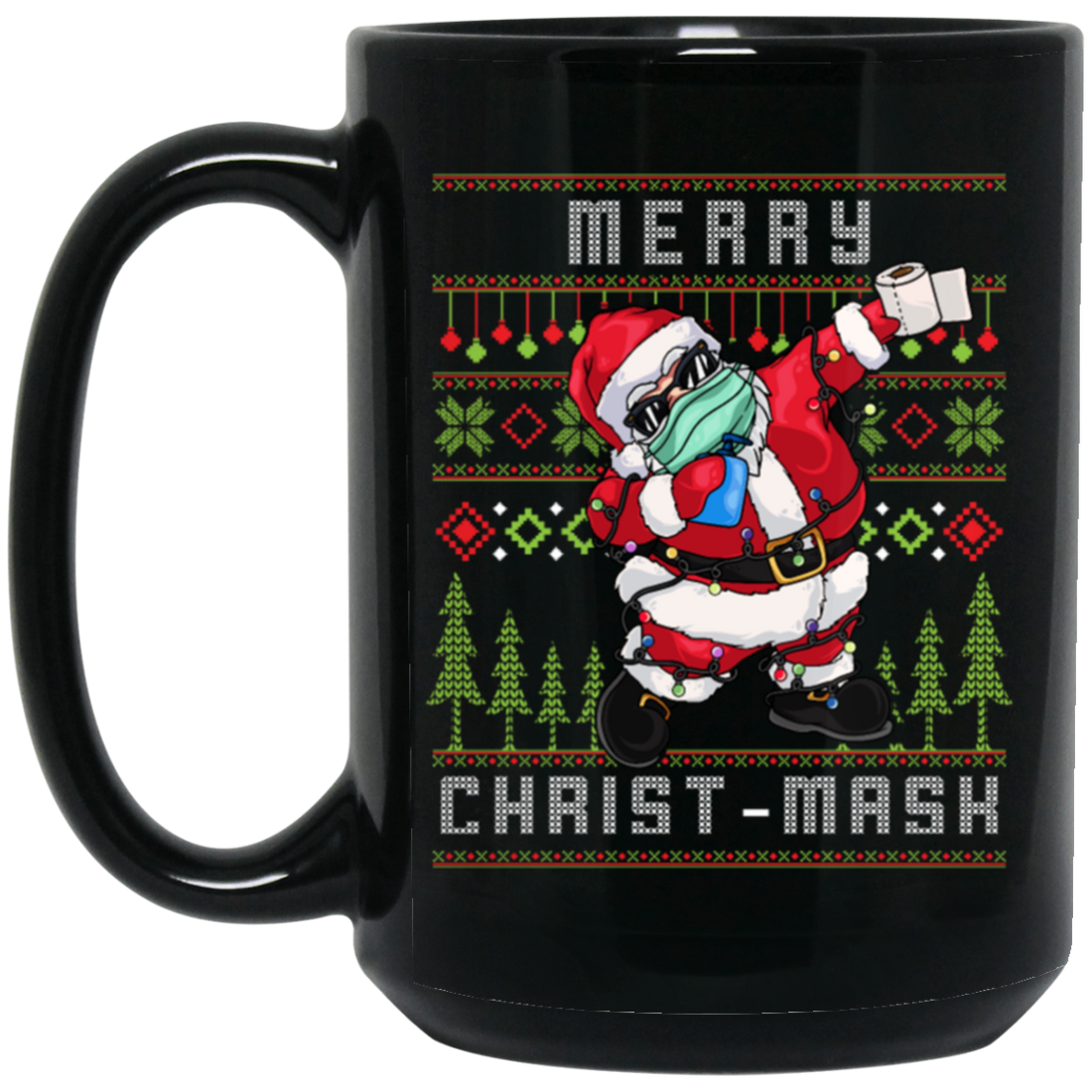 Dabbing Santa Sunglasses Wearing Mask Funny