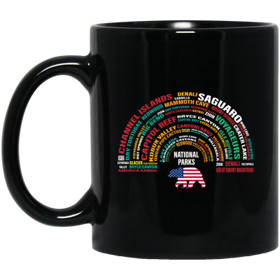 US Gift, Love National Parks, Denali National Park, Love Denali Parks Black Mug